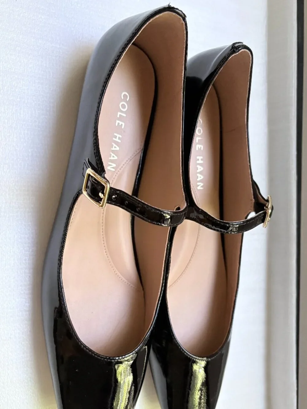 Cole Haan Grand.360 Black Patent Leather Mary Jane Ballet Flats 5.5B